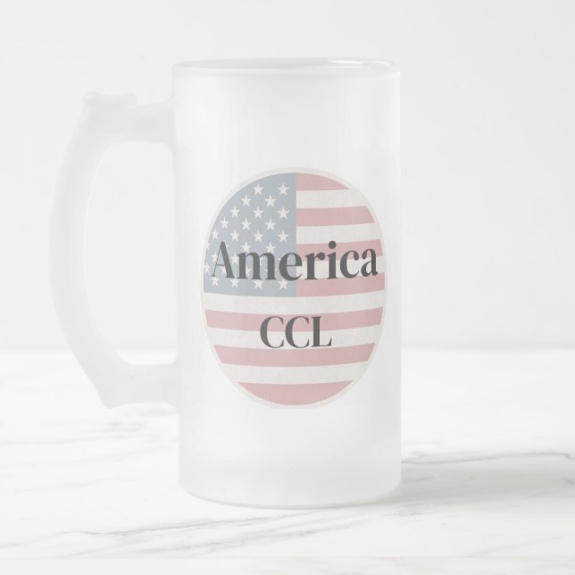 Taza De Cristal Esmerilado Celebrate America's 250th Anniversary (Izquierda)