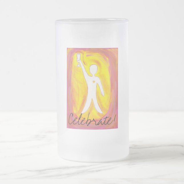 Taza De Cristal Esmerilado ¡Celebre! (Centro)