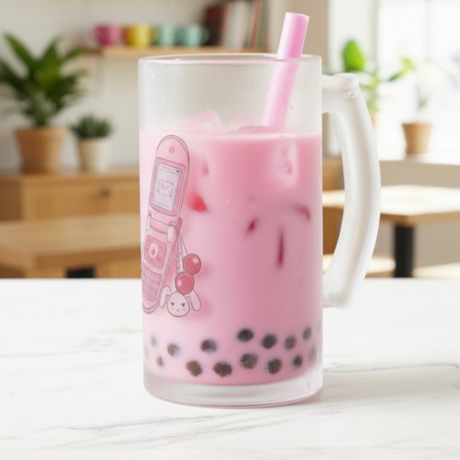 Taza De Cristal Esmerilado Cellphone Mug (Subido por el creador)