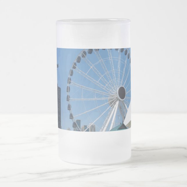 Taza De Cristal Esmerilado Centennial Ferris Wheel Frosted Glass Beer Mug (Centro)