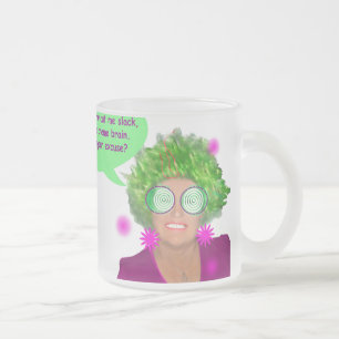 Taza De Cristal Esmerilado cerebro del chemo