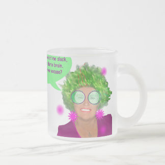 Taza De Cristal Esmerilado cerebro del chemo