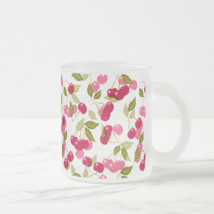 Taza De Cristal Esmerilado Cereza madura