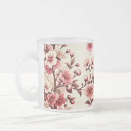 Taza De Cristal Esmerilado Cerezo en flor