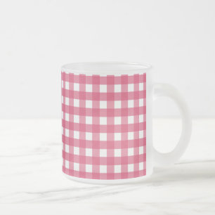 Taza De Cristal Esmerilado Cerise gingham