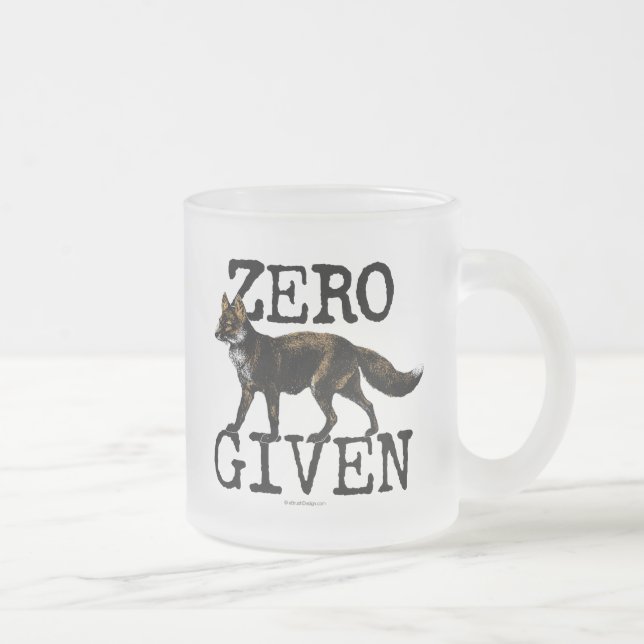 Taza De Cristal Esmerilado Cero (Fox) dado (Derecha)