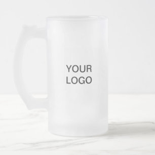 Taza De Cristal Esmerilado Cerveza con logotipo personalizado de empresa come