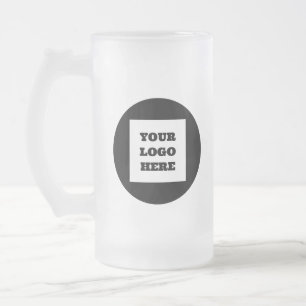 Taza De Cristal Esmerilado Cerveza con logotipo personalizado de empresa come