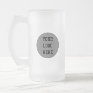 Taza De Cristal Esmerilado Cerveza con logotipo personalizado de empresa come