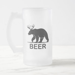 Taza De Cristal Esmerilado Cerveza de oso