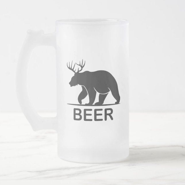 Taza De Cristal Esmerilado Cerveza de oso (Izquierda)