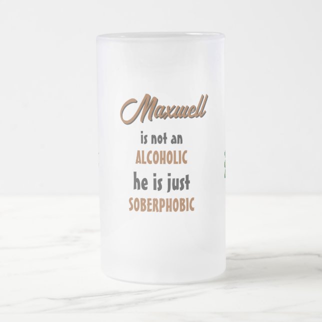 Taza De Cristal Esmerilado Cerveza de pavo real (Centro)