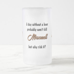 Taza De Cristal Esmerilado Cerveza de pollo Frosted Mug