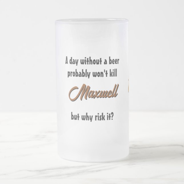 Taza De Cristal Esmerilado Cerveza de pollo Frosted Mug (Centro)