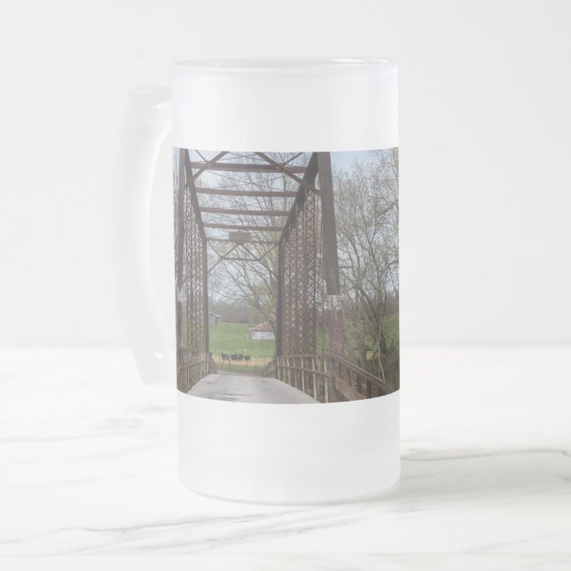 Taza De Cristal Esmerilado Cerveza de vidrio escarcha del puente verde de 191 (Anverso izquierdo)
