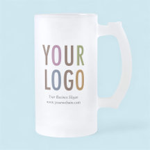Cerveza de vidrio escarchada Mug con logotipo de 1