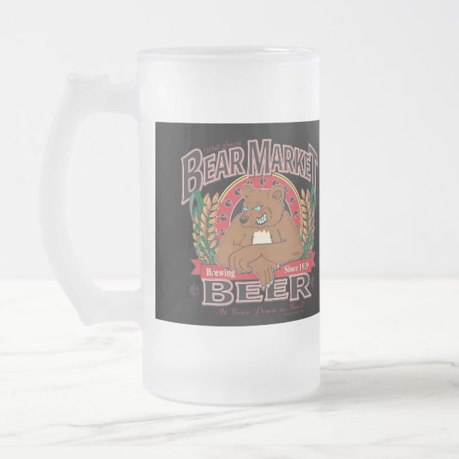 Taza De Cristal Esmerilado Cerveza del mercado del oso (Izquierda)