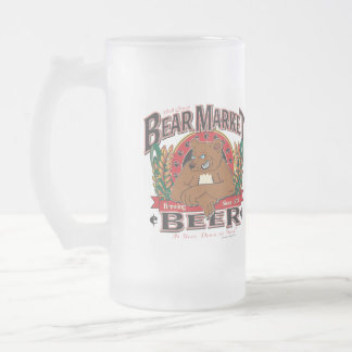 Taza De Cristal Esmerilado Cerveza del mercado del oso