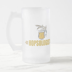 Taza De Cristal Esmerilado Cerveza Divertida
