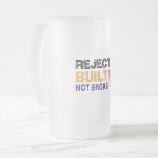 Taza De Cristal Esmerilado Cerveza en vaso de vidrio helado motivacional