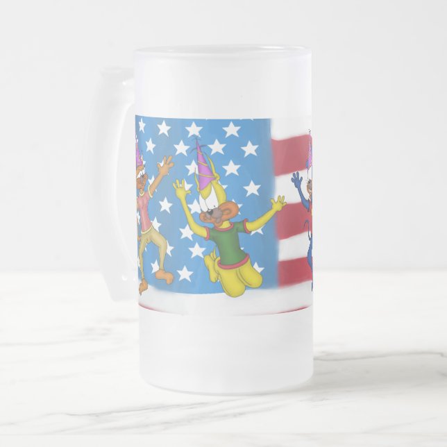 Taza De Cristal Esmerilado Cerveza escarcha (Anverso izquierdo)