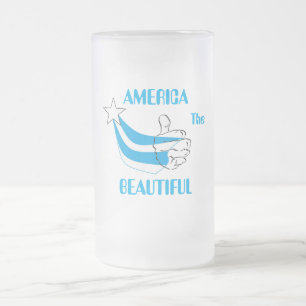 Taza De Cristal Esmerilado Cerveza escarcha: América, la bella