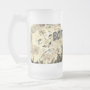 Taza De Cristal Esmerilado Cerveza escarcha: Botánicos arriba.