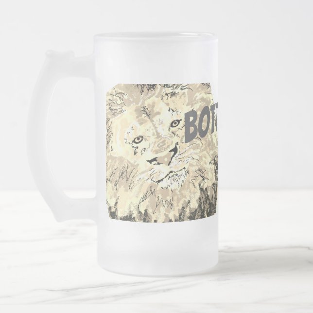 Taza De Cristal Esmerilado Cerveza escarcha: Botánicos arriba. (Izquierda)