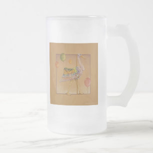 Taza De Cristal Esmerilado Cerveza escarcha, brasa - cigüeña de carrusel