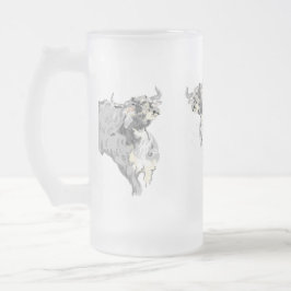 Taza De Cristal Esmerilado Cerveza escarcha: Búfalo está corriendo