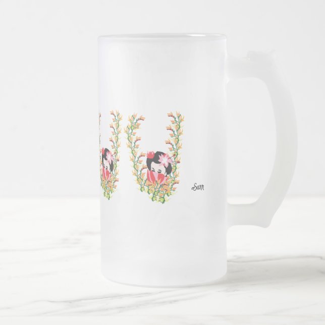 Taza De Cristal Esmerilado Cerveza escarcha: Mira hacia dentro (Derecha)