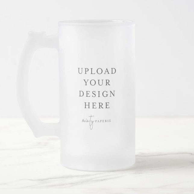Taza De Cristal Esmerilado Cerveza escarcha Mug de 10 oz o 16 oz (Izquierda)