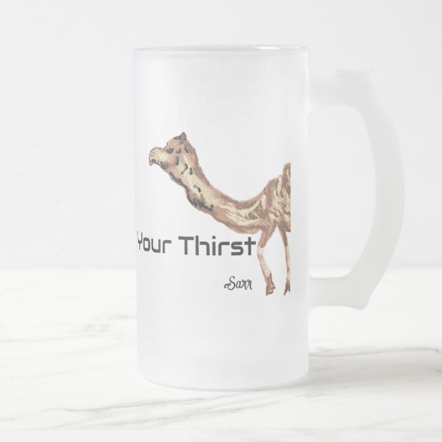 Taza De Cristal Esmerilado Cerveza escarcha Mug : Quench Your sed (Derecha)