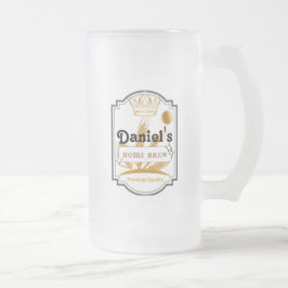 Taza De Cristal Esmerilado Cerveza escarcha personalizada