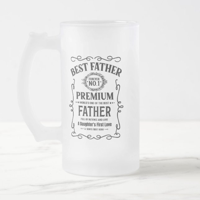 Taza De Cristal Esmerilado Cerveza escarcha personalizada (Izquierda)