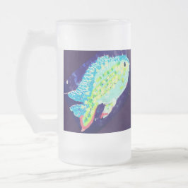 Taza De Cristal Esmerilado Cerveza escarcha: Pescado tropical