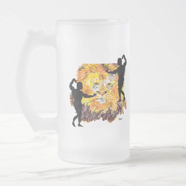 Taza De Cristal Esmerilado Cerveza escarcha: Trabajar (Izquierda)