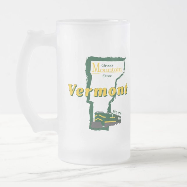 Taza De Cristal Esmerilado Cerveza escarcha Vermont (Izquierda)