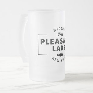 Taza De Cristal Esmerilado Cerveza helada 16oz agradable del lago mucho
