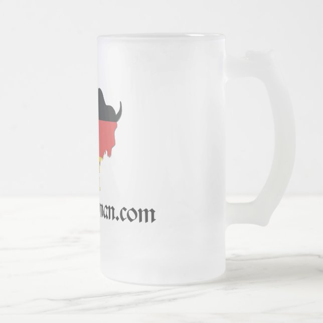 Taza De Cristal Esmerilado Cerveza helada Stein del bisonte (Derecha)