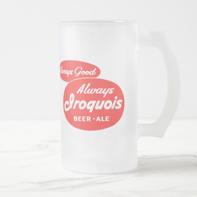 Taza De Cristal Esmerilado Cerveza inglesa Iroquois (Derecha)