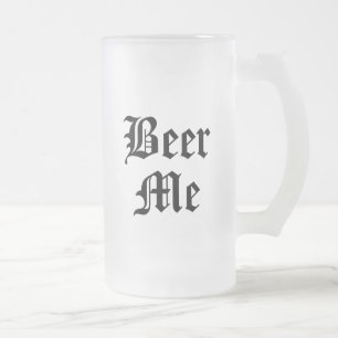 Taza De Cristal Esmerilado Cerveza Me Frosted Mug