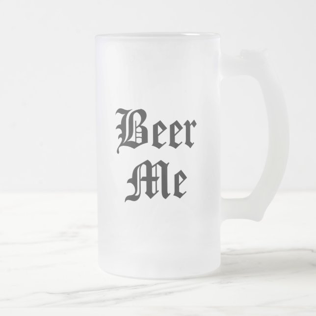 Taza De Cristal Esmerilado Cerveza Me Frosted Mug (Derecha)