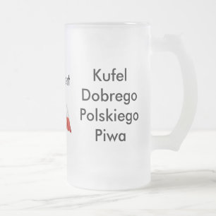Taza De Cristal Esmerilado Cerveza polaca