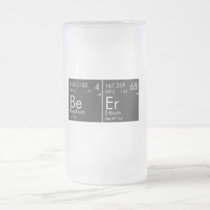 Taza De Cristal Esmerilado Cerveza química