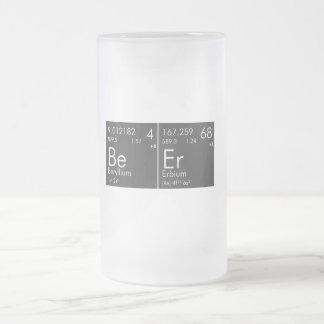 Taza De Cristal Esmerilado Cerveza química