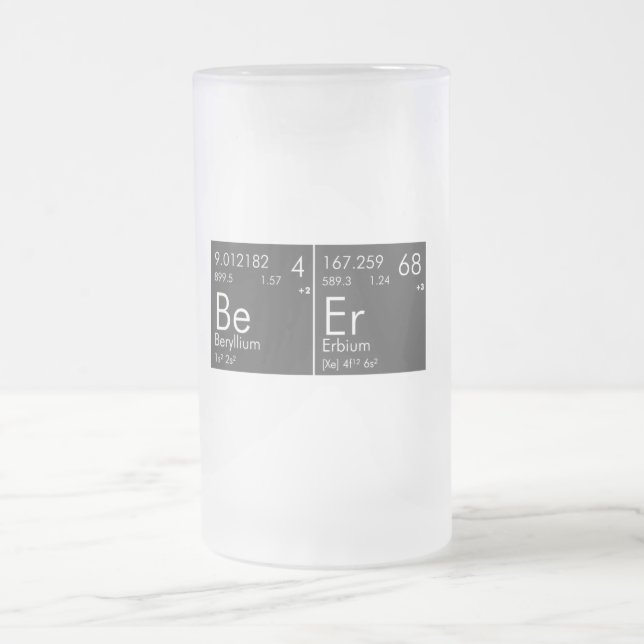 Taza De Cristal Esmerilado Cerveza química (Centro)