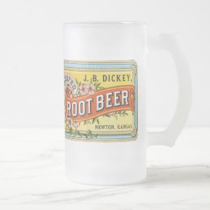 Taza De Cristal Esmerilado Cerveza raíz vintage de Dickey - Mug