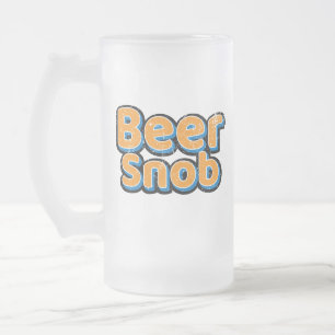 Taza De Cristal Esmerilado Cerveza Snob Vintage Cerveza escarcha