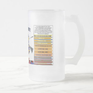 Taza De Cristal Esmerilado Cerveza Stein del Regimiento de Infantería Froste